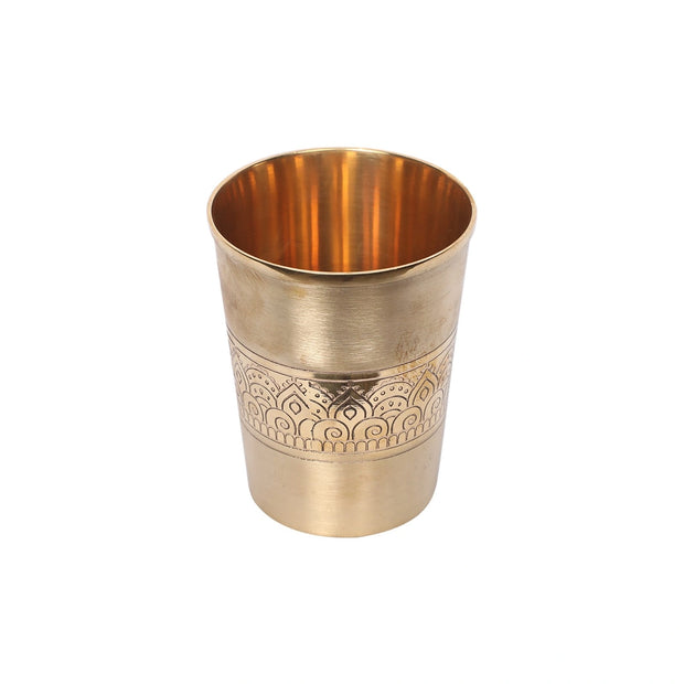 Brass Embossed Glass
