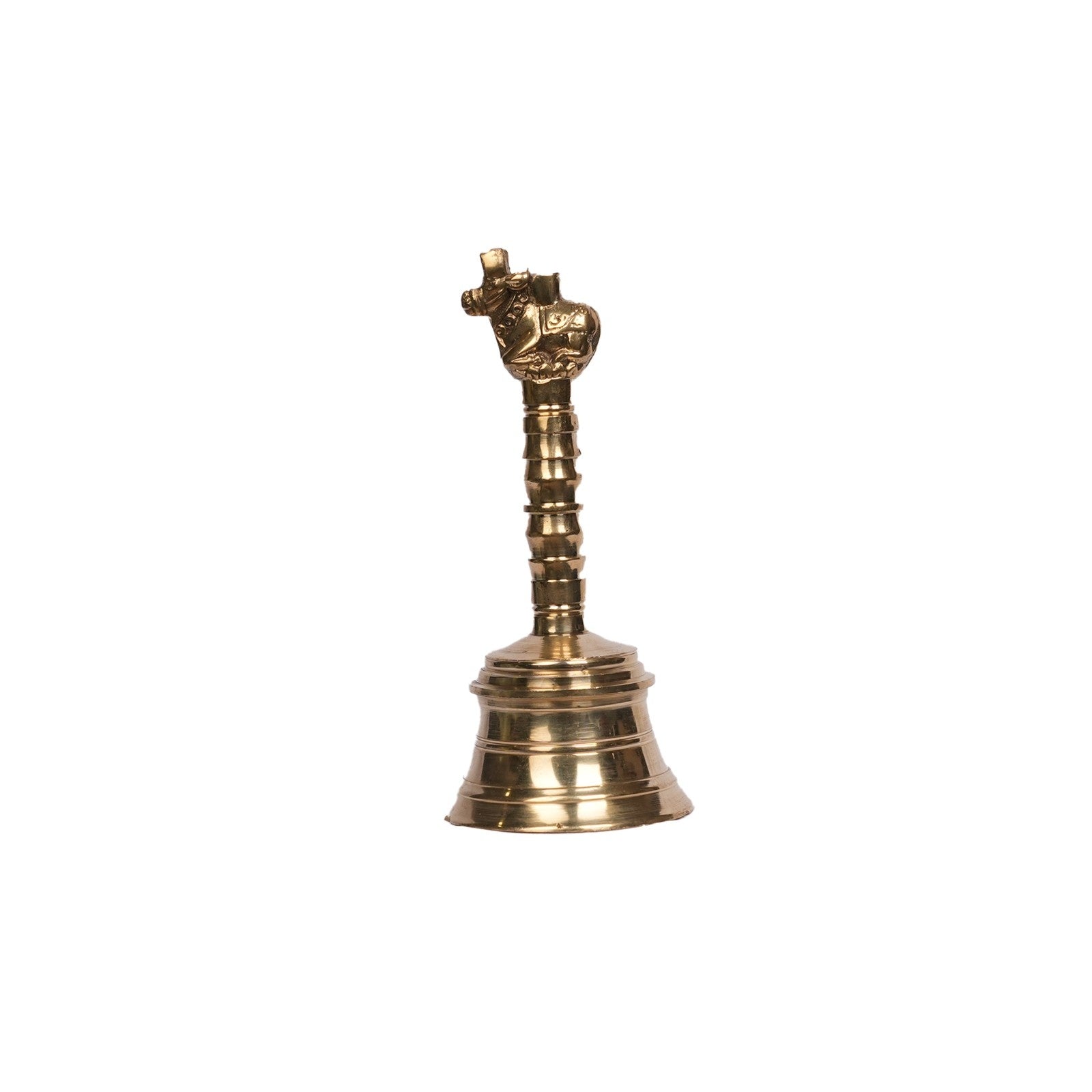 Brass Pooja Hand Bell With Nandhi