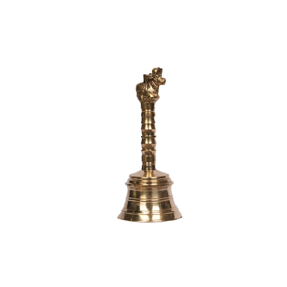 Brass Pooja Hand Bell With Nandhi