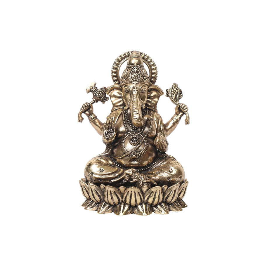 Brass Kamal Ganesh Idol