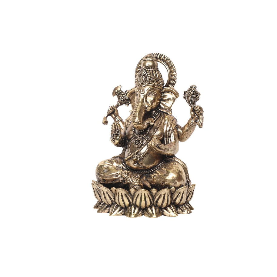 Brass Kamal Ganesh Idol