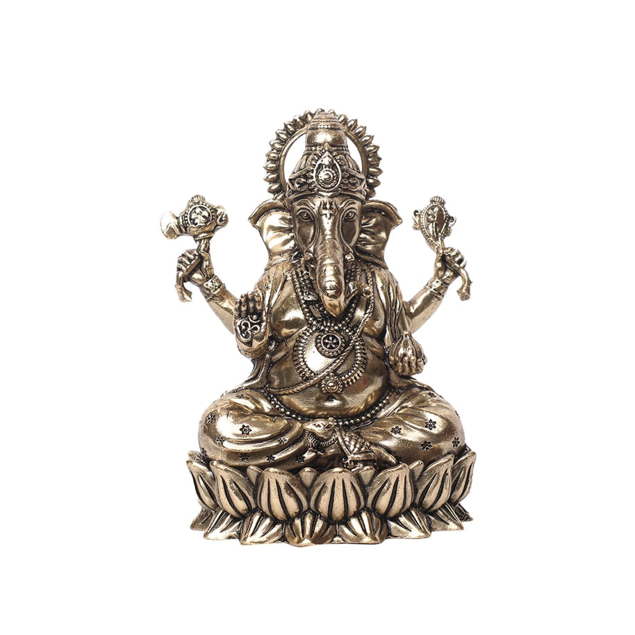 Brass Kamal Ganesha Idol