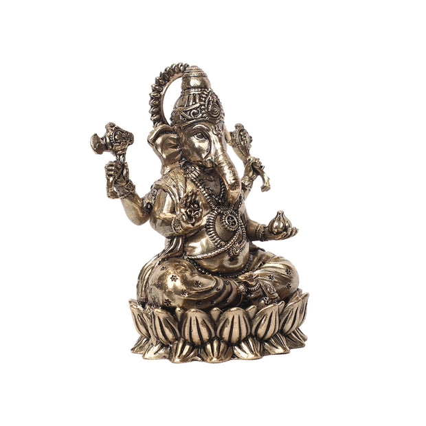 Brass Kamal Ganesha Idol