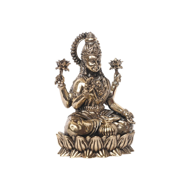 Brass Kamala Lakshmi Idol