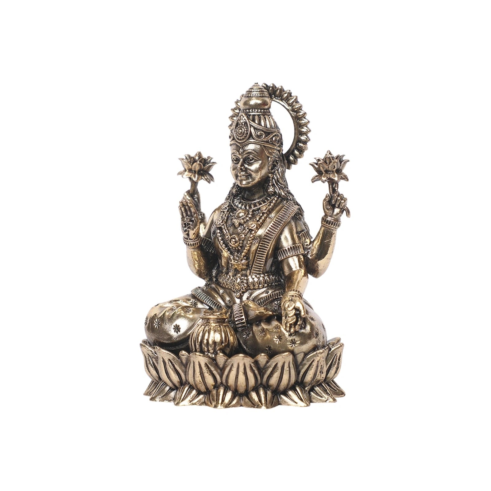 Brass Kamala Lakshmi Idol