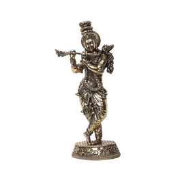 Brass Krishna Playing Flute