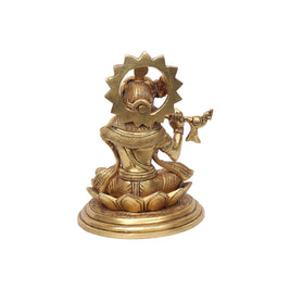 Brass Krishna Sitting Idol