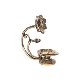 Brass Leaf Deepak