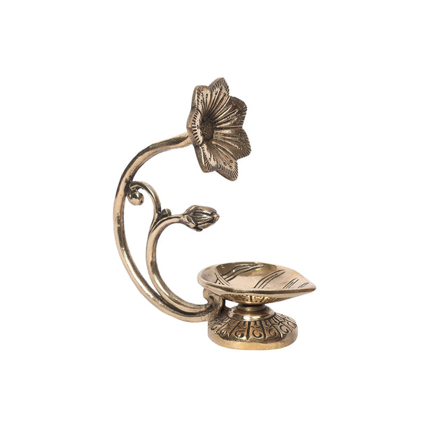 Brass Leaf Deepak