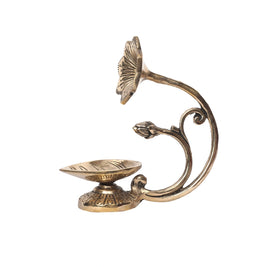Brass Leaf Deepak