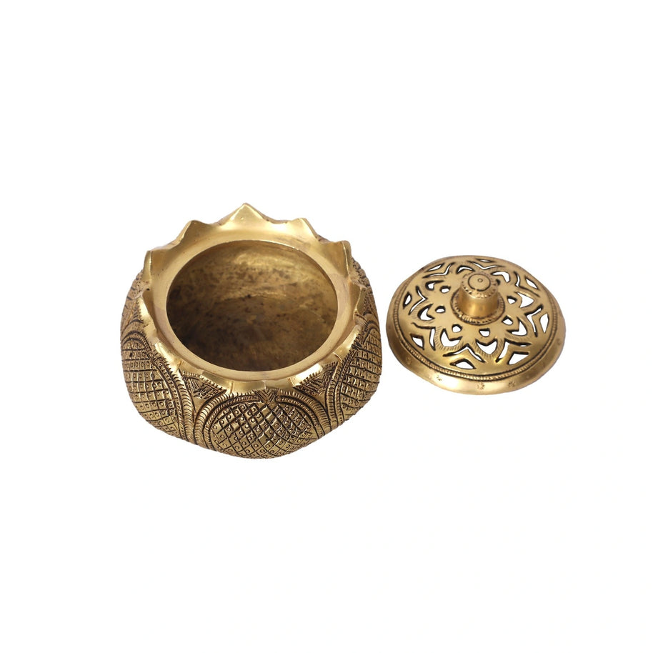 Brass Lotus Dhoop Dani