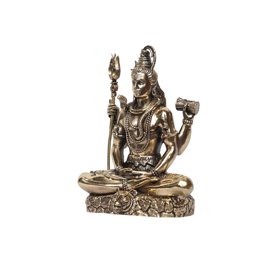 Brass Meditating Shiva Idol