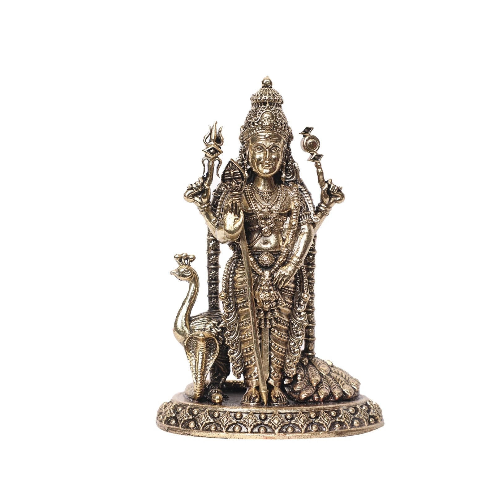 Brass Murugan With Vel