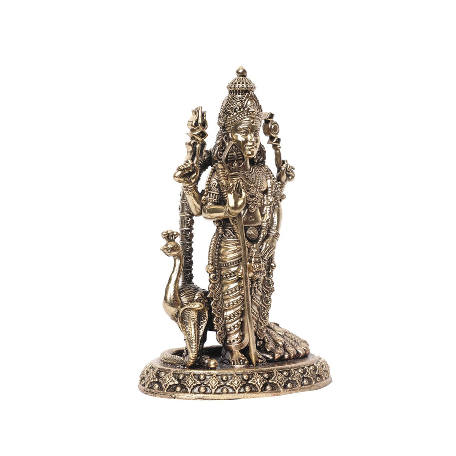 Brass Murugan With Vel