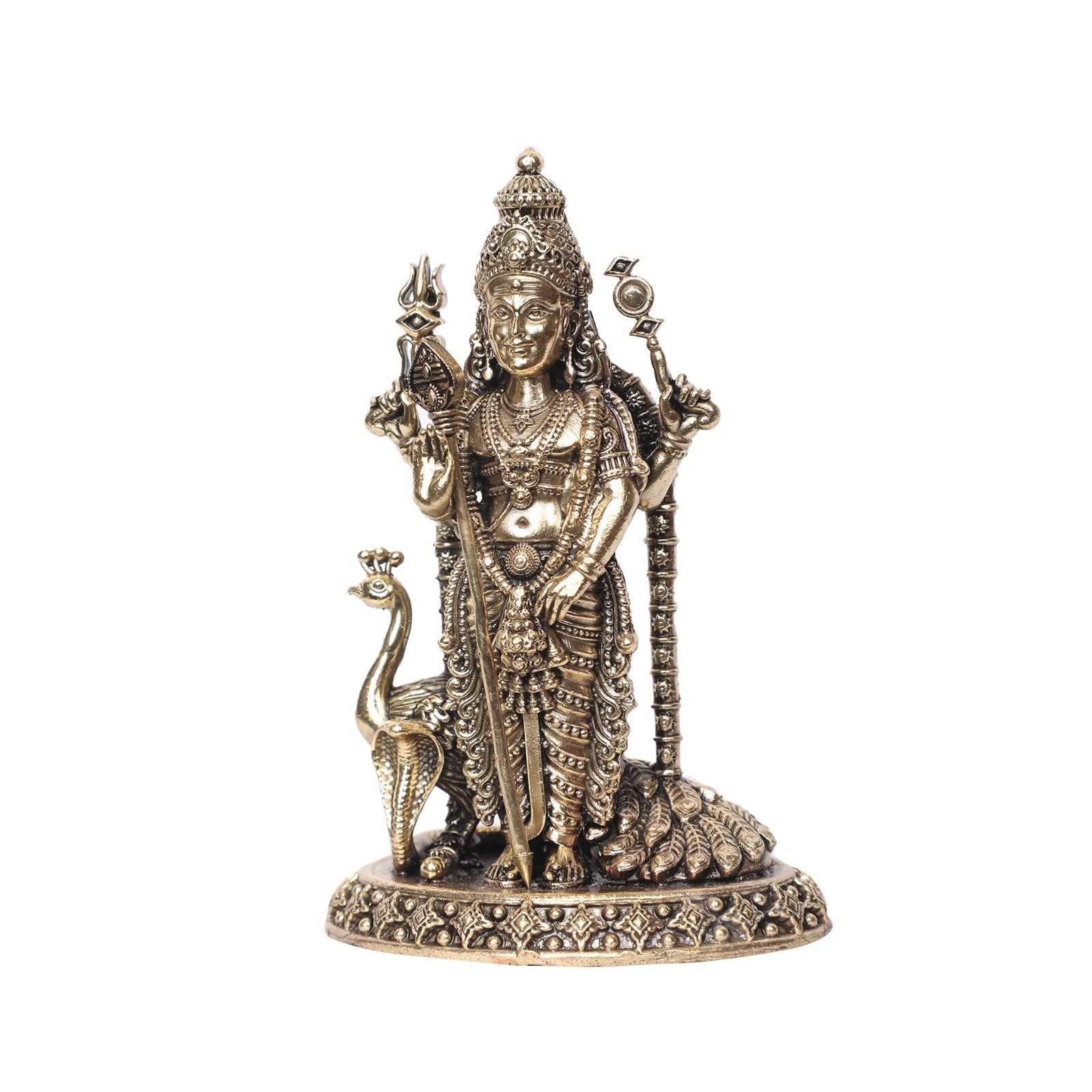 Brass Murugan With Vel