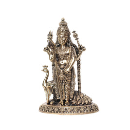 Brass Murugan With Vel