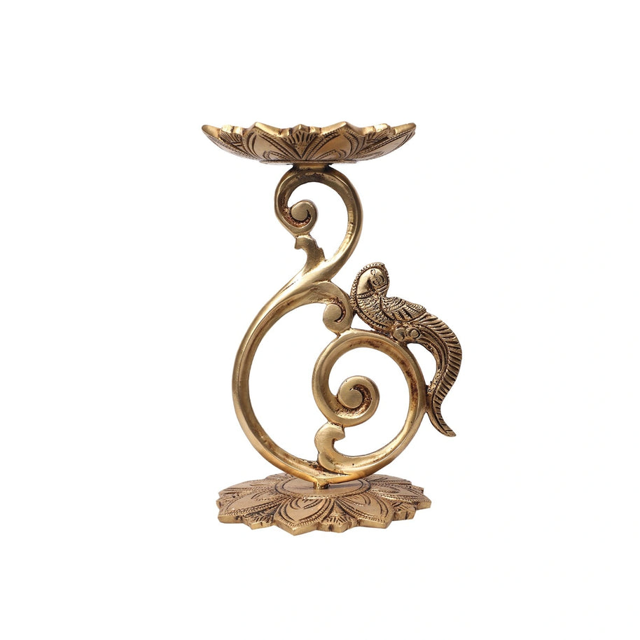 Brass Parrot Deepam