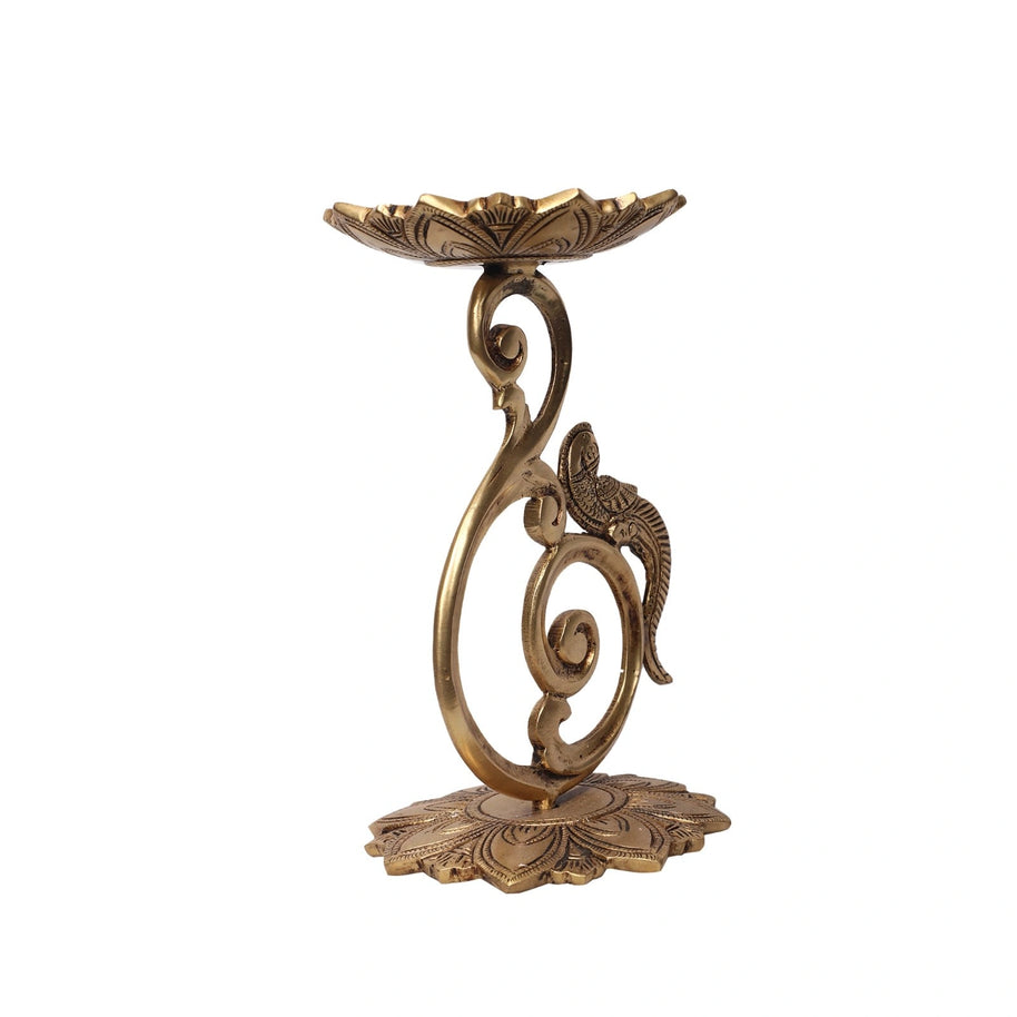 Brass Parrot Deepam