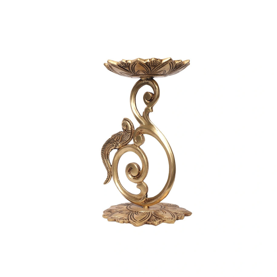 Brass Parrot Deepam