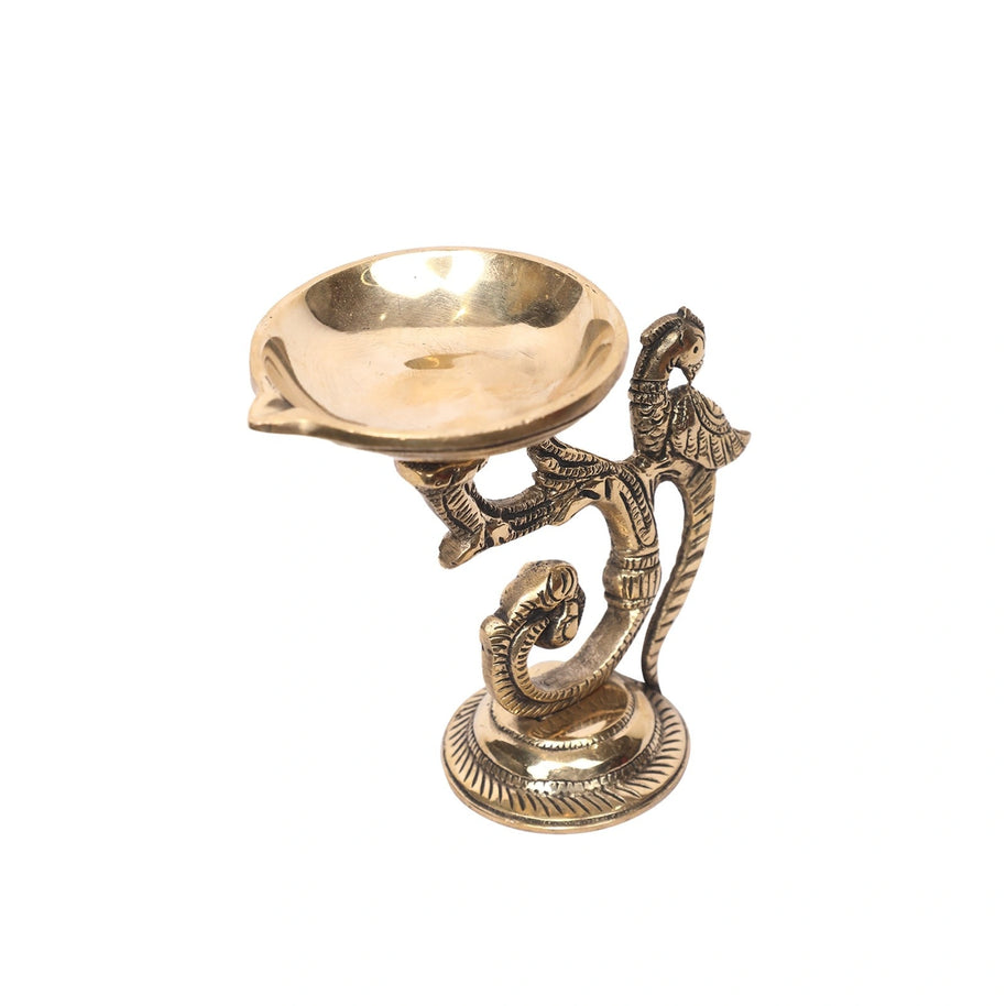 Brass Parrot Handle Decor