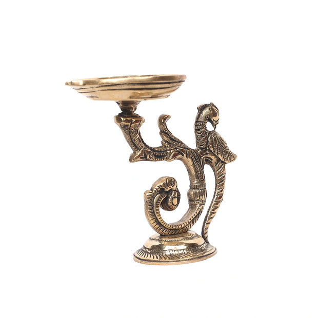 Brass Parrot Handle Decor