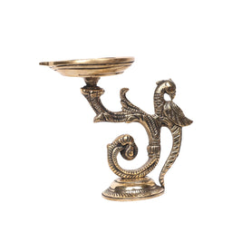 Brass Parrot Handle Decor