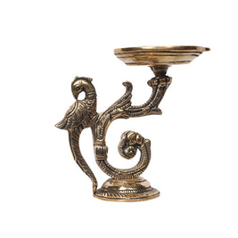 Brass Parrot Handle Decor
