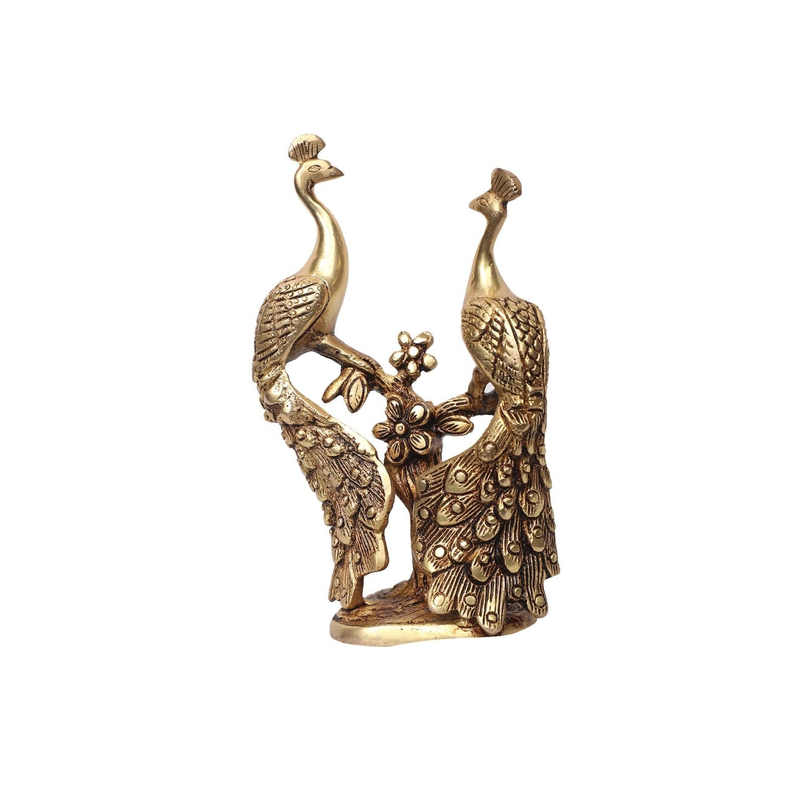 Brass Peacock Pair Table Decor