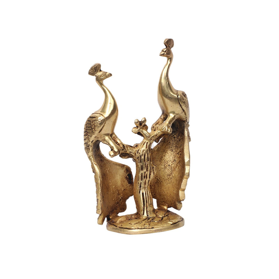Brass Peacock Pair Table Decor
