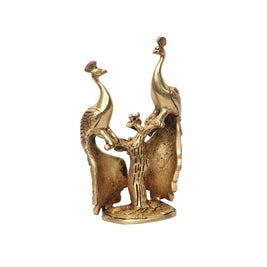 Brass Peacock Pair Table Decor