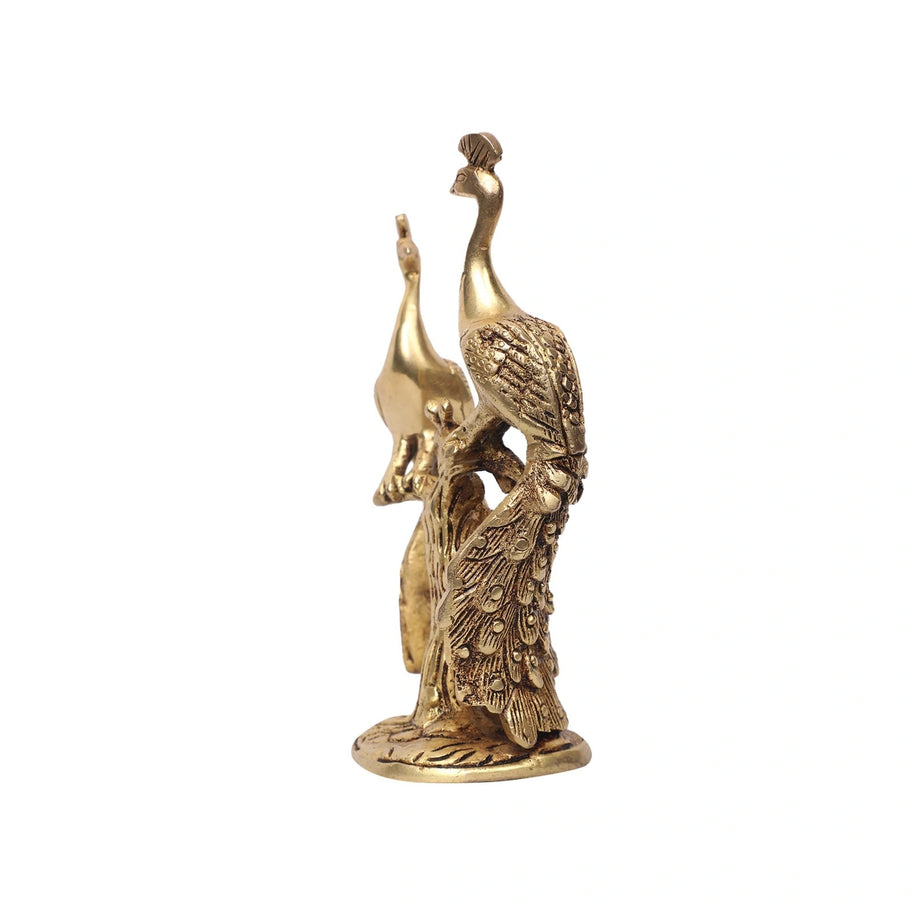 Brass Peacock Pair Table Decor
