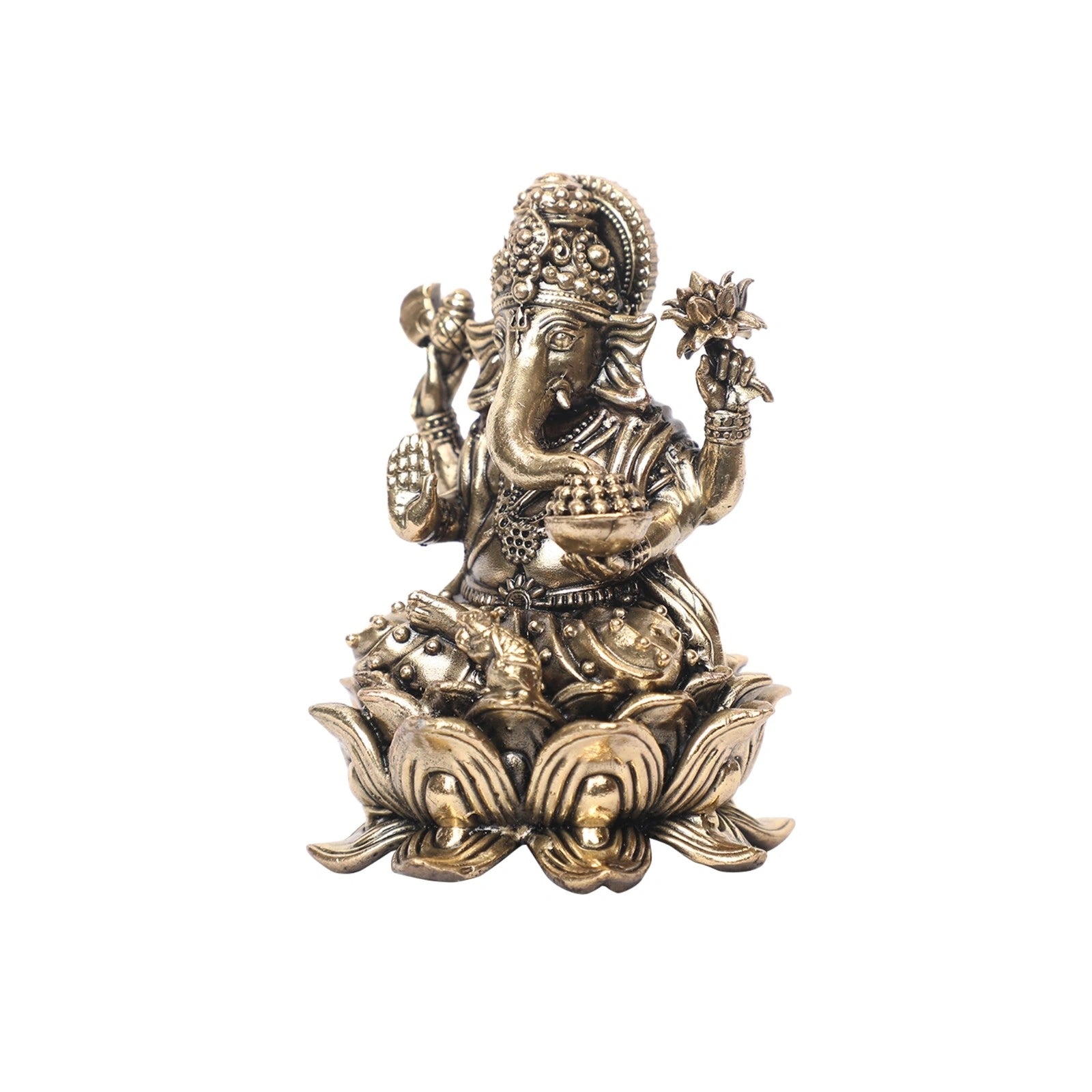 Brass Seated Ganesha
