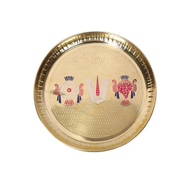 Brass Shanku Chakra Nama Printed Plate