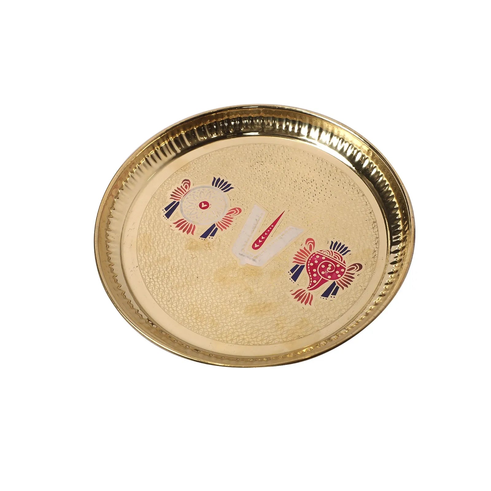 Brass Shanku Chakra Nama Printed Plate