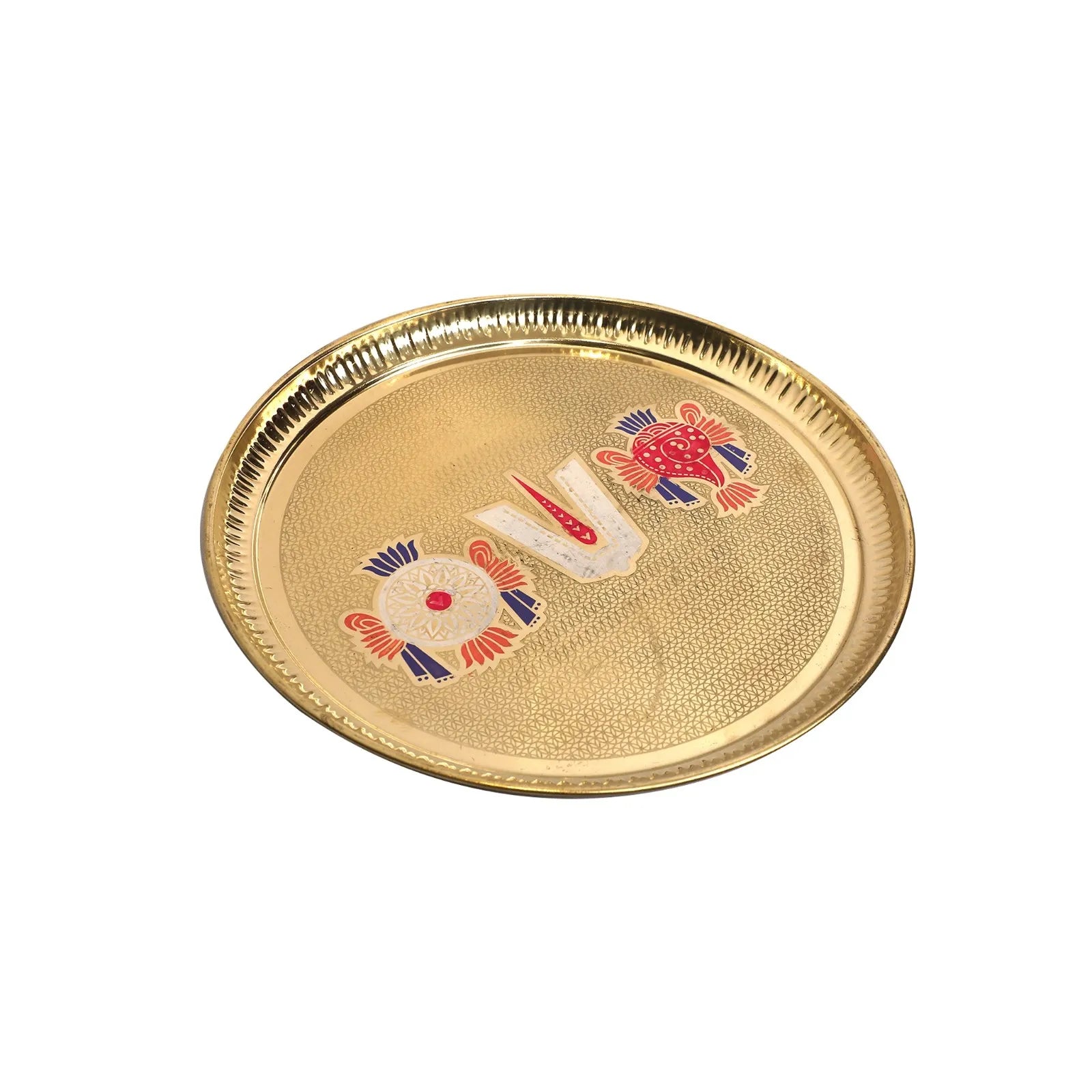 Brass Shanku Chakra Nama Wall Plate