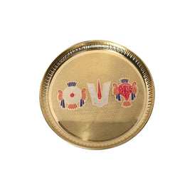 Brass Shanku Chakra Nama Wall Plate