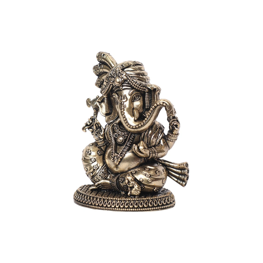 Brass Sitting Ganesha Idol