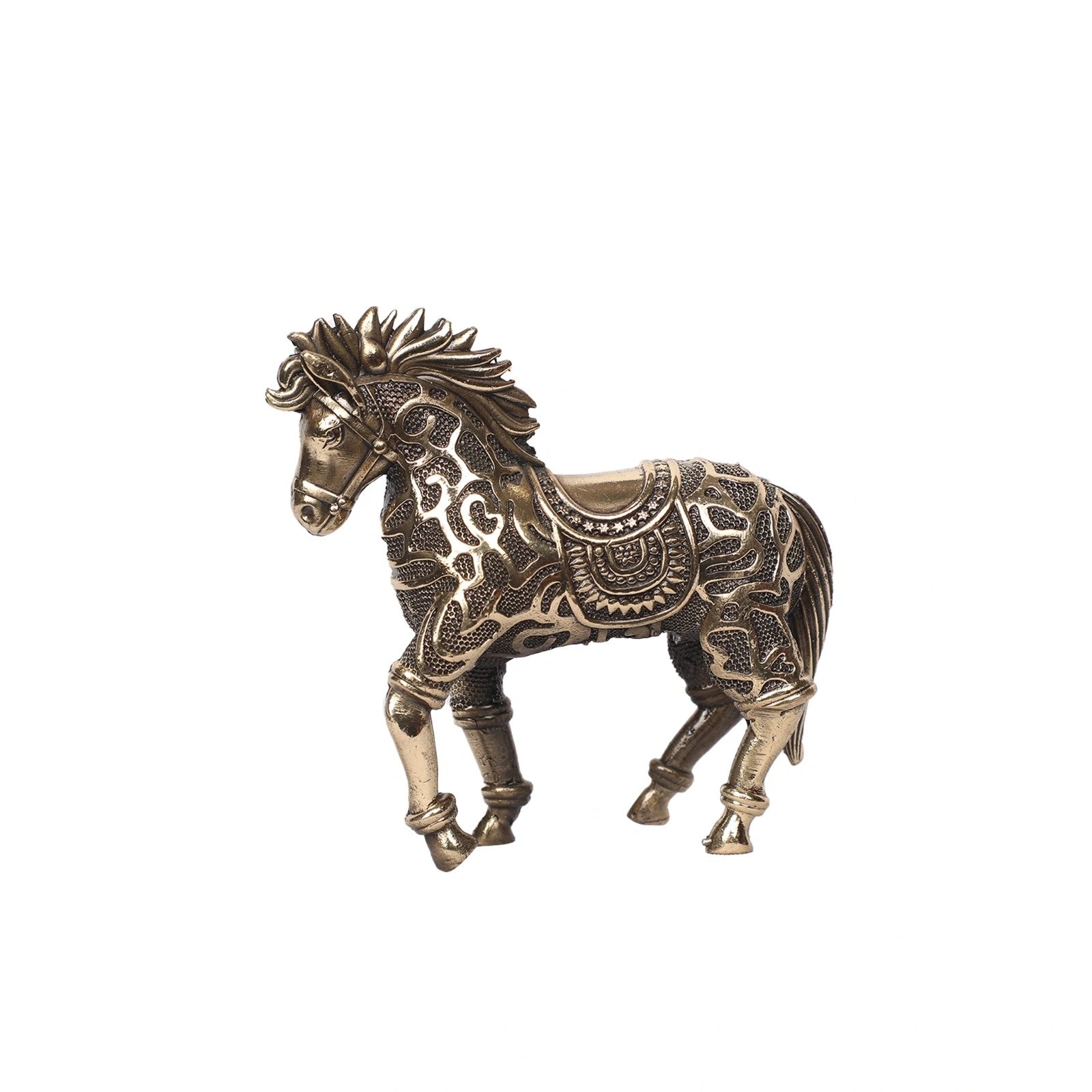 Brass Standing Horse Decor