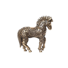 Brass Standing Horse Decor