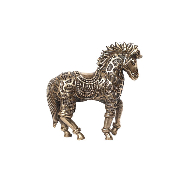 Brass Standing Horse Decor