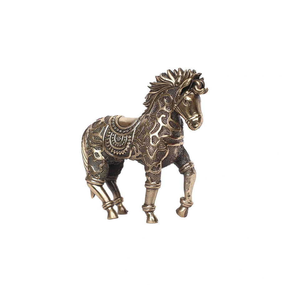 Brass Standing Horse Decor