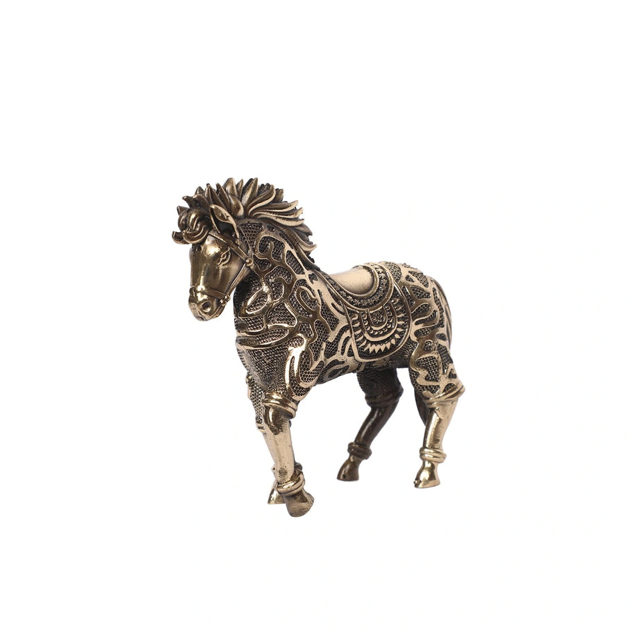 Brass Standing Horse Decor