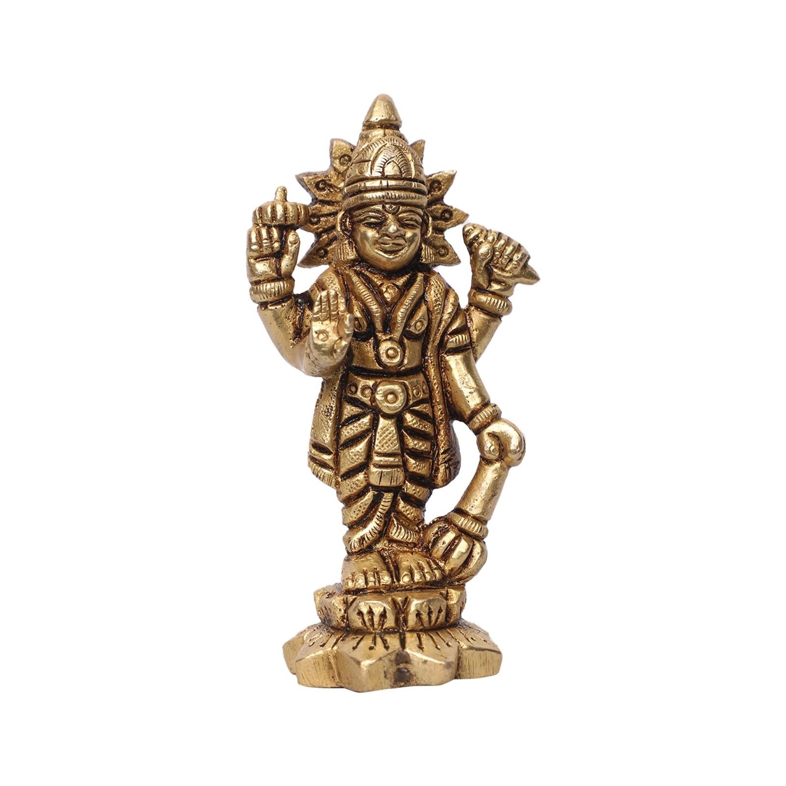 Brass Standing Vishnu Idol