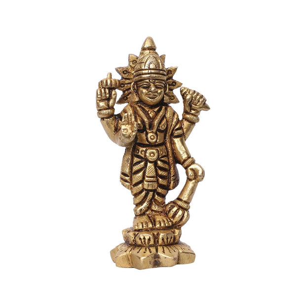 Brass Standing Vishnu Idol