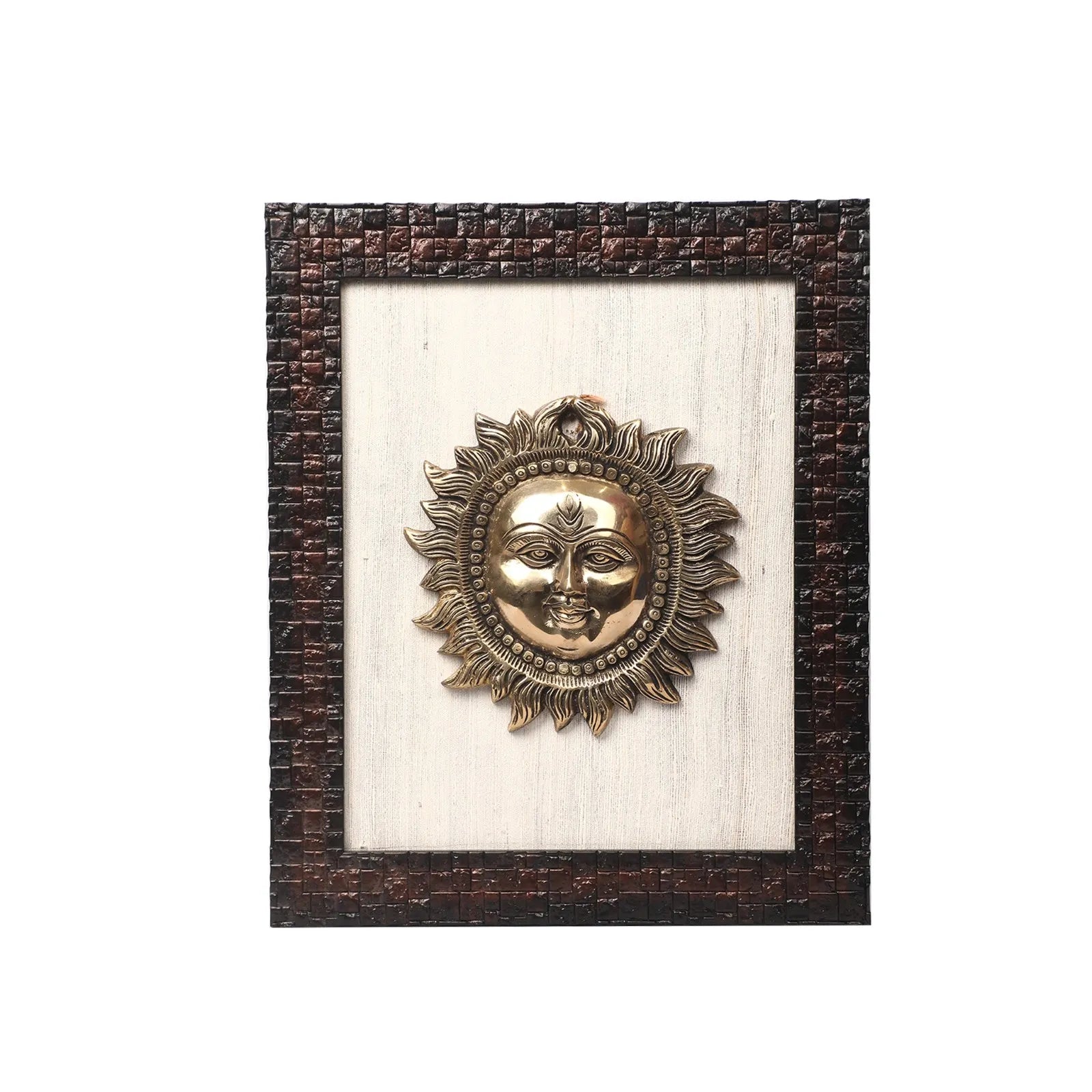 Brass Sun Wall Hanging With Frame