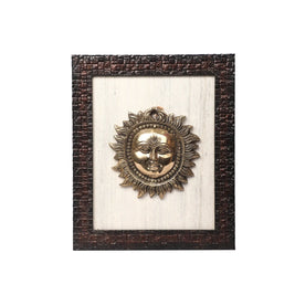 Brass Sun Wall Hanging With Frame