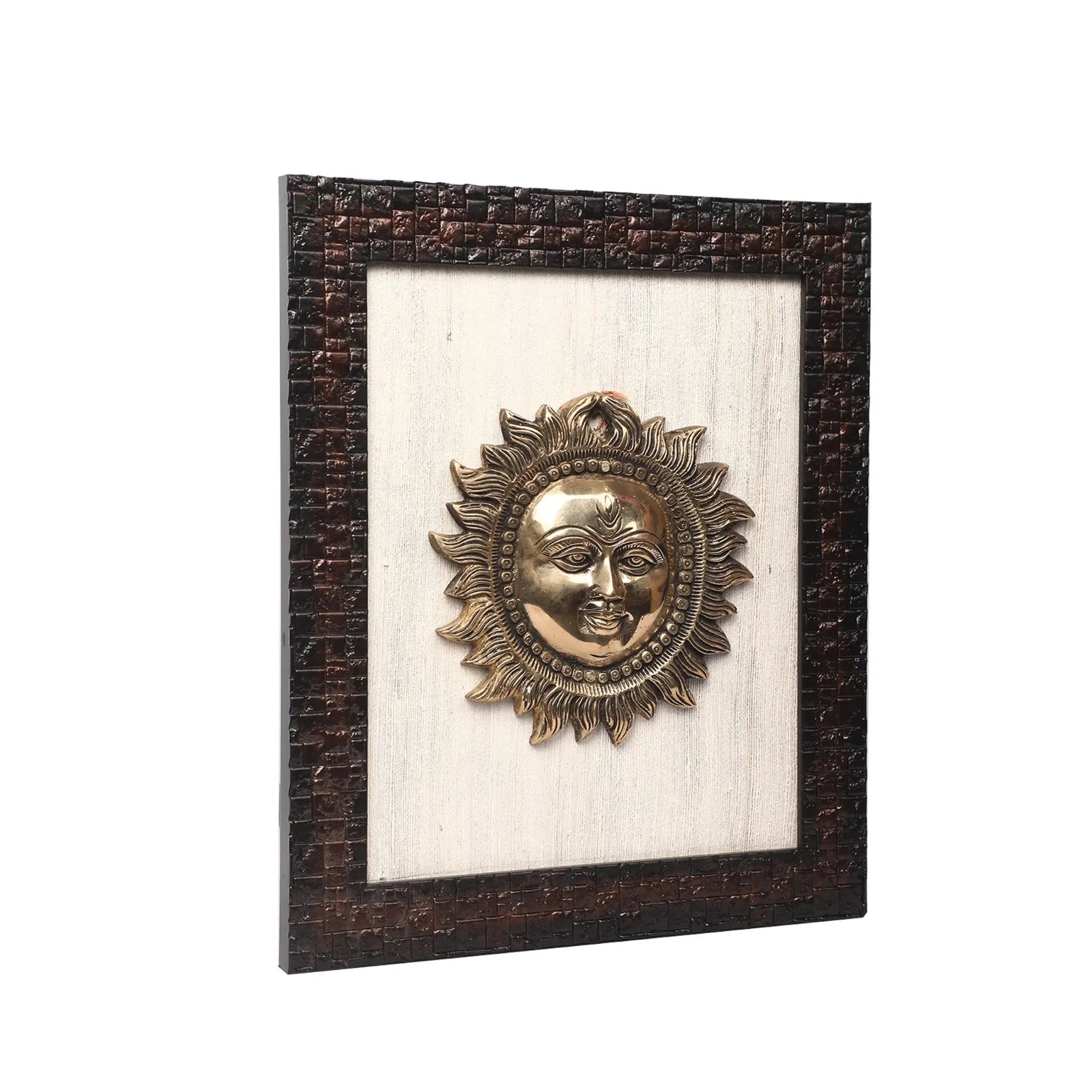 Brass Sun Wall Hanging With Frame