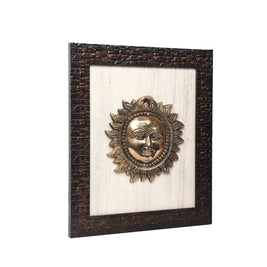 Brass Sun Wall Hanging With Frame