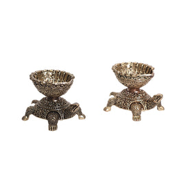 Brass Tortoise Deepak Set Of 2