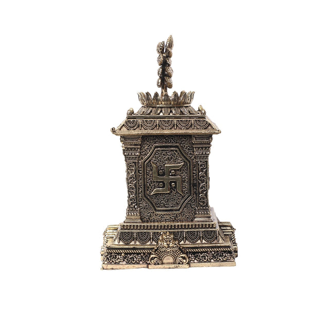 Brass Tulasi Pot | Handcrafted Traditional Brass Tulsi Planter – 5.5" Height